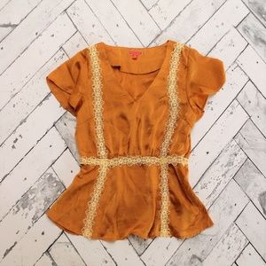 ModCloth Tops - Modcloth Peplum Needlepoint Top ModCloth Tops - Modcloth Peplum Needlepoint Top